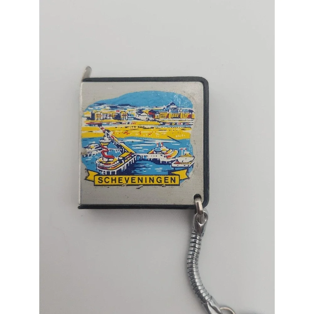 Vintage Scheveningen Holland Netherlands Souvenir measuring‎ tape ruler keyring